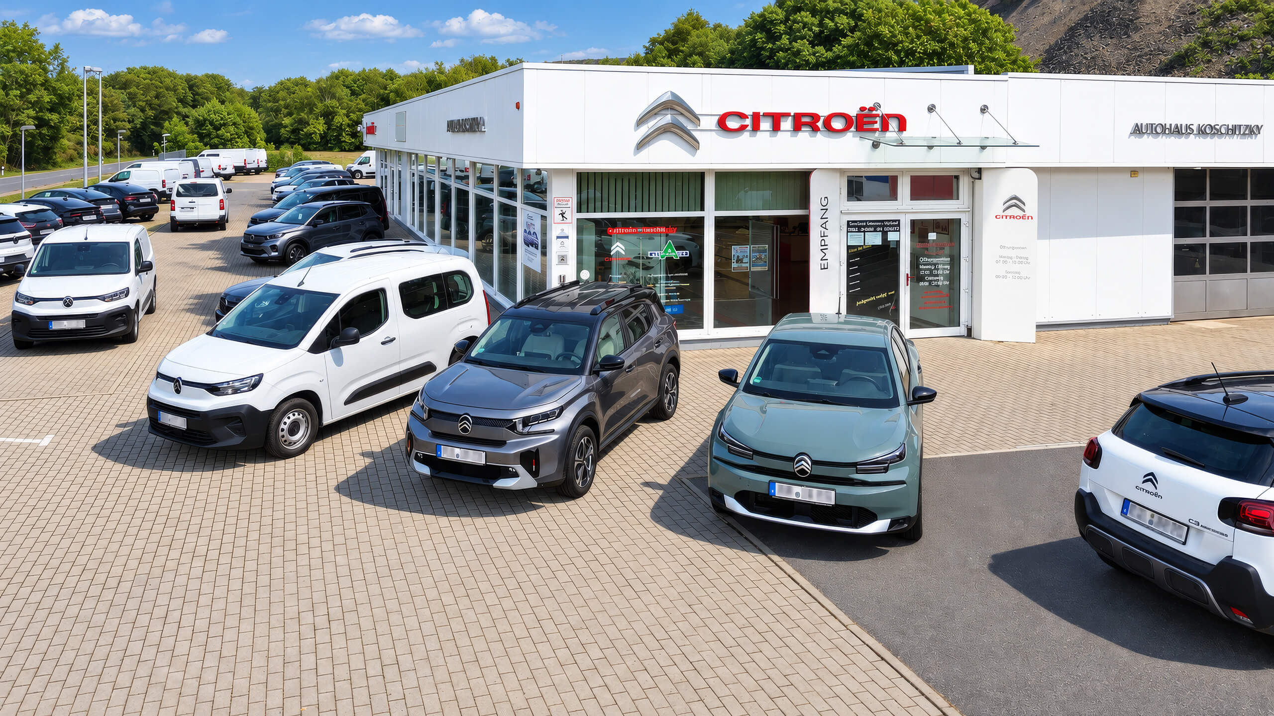Autohaus Koschitzky an der B80 in Wimmelburg